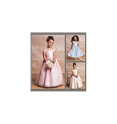 Vogue Patterns V7681 Girls Lined Evening Or Lower Calf Length Dress, Size 6-7-8