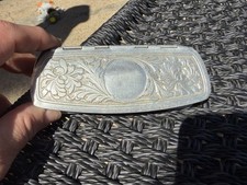 ANTIQUE EYEGLASS ALUMINUM EMBOSSED METAL CASE