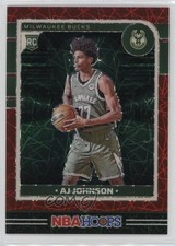 2024 Panini NBA Hoops Rookies Premium Red Lazer Prizm 89/99 AJ Johnson #253 rf2