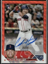 Caleb Hamilton 2023 Topps Chrome RC Rookie Autograph Auto Orange Wave /25 RedSox