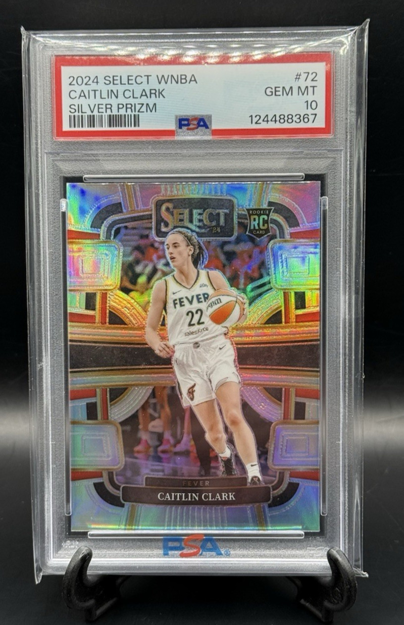 2024 Select WNBA Caitlin Clark RC Silver Prizm Concourse SP #72 Fever PSA 10
