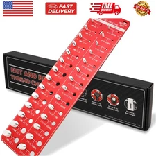 Thread Checker, Nut and Bolt Thread Checker, Standard & Metric Thread Size Me...
