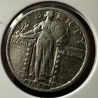 1925 P 25c Twenty-five Cents Standing Liberty 90% Silver Quarter Dollar EF/AU