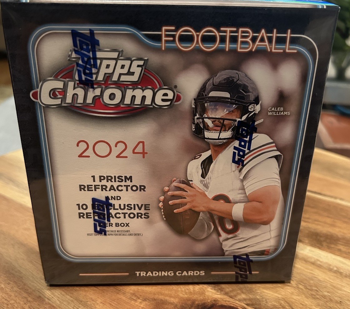 2024 Topps Chrome Football Mega Box NFL  New Sealed Prism Refractor NFL