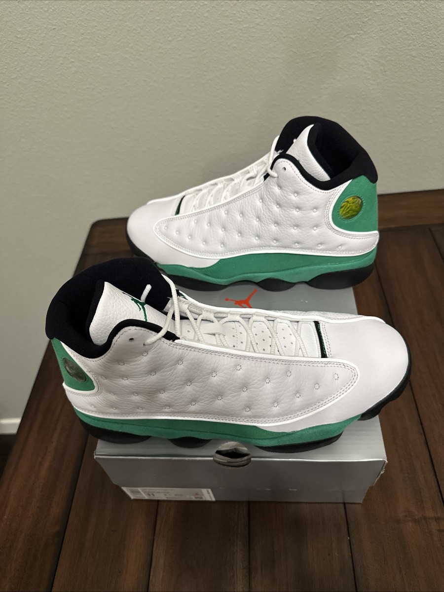 NIKE AIR JORDAN 13 RETRO WHITE/LUCKY GREEN/BLACK [DB6537 113