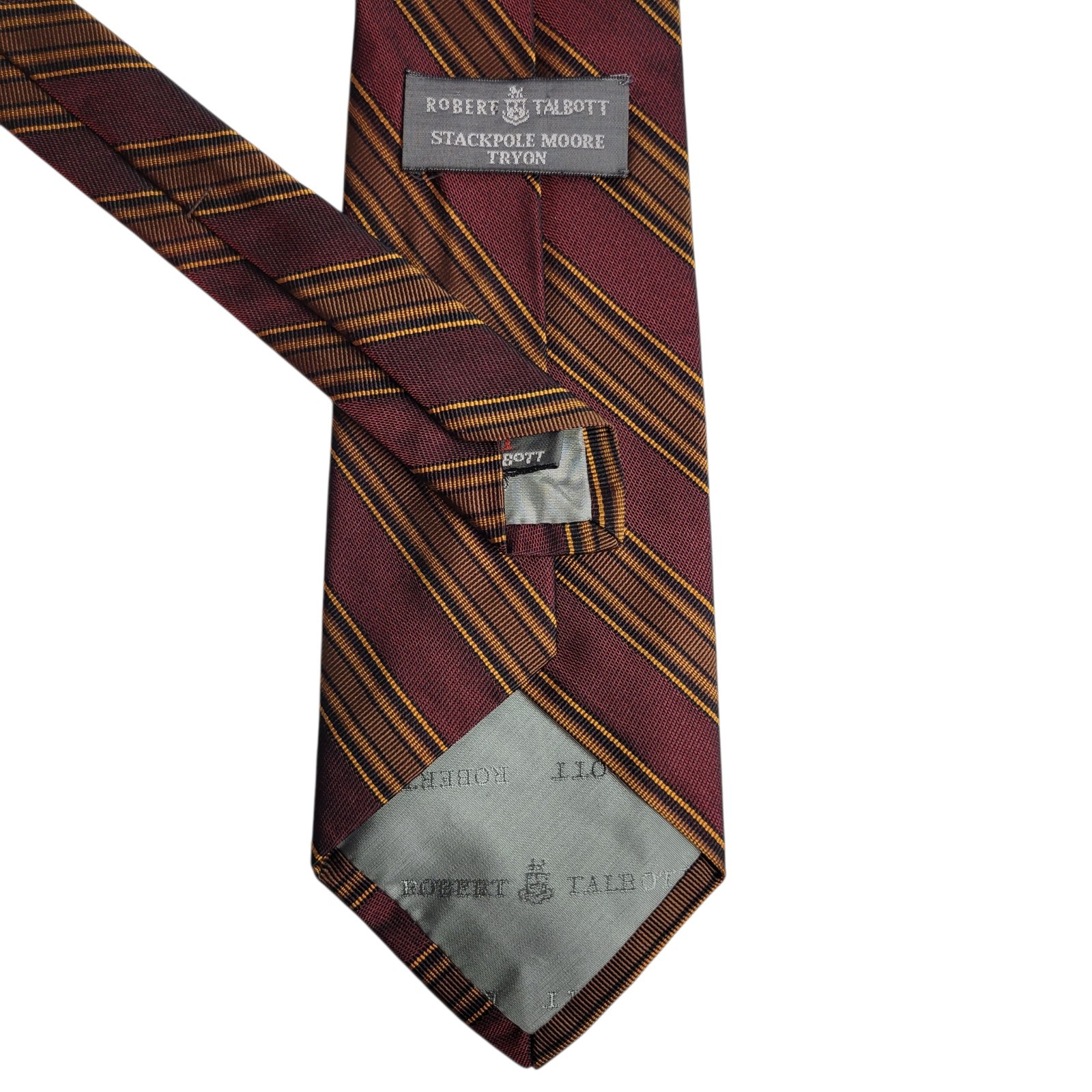 Robert Talbott Stackpole Moore Tryon Maroon/Gold … - image 6