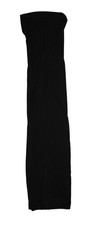 PrettyLittleThing Dress Womens 12 Black Soft Touch Cowl Neck Twist Back Maxi