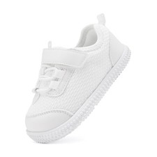 BMCiTYBM Baby First Walking Shoes Boys Girls 6-12 Months Infant, 1-white
