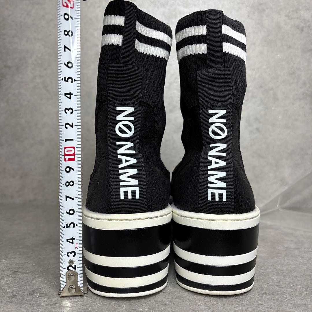 NO NAME Black Python Print Sock Boots Platform Sn… - image 5