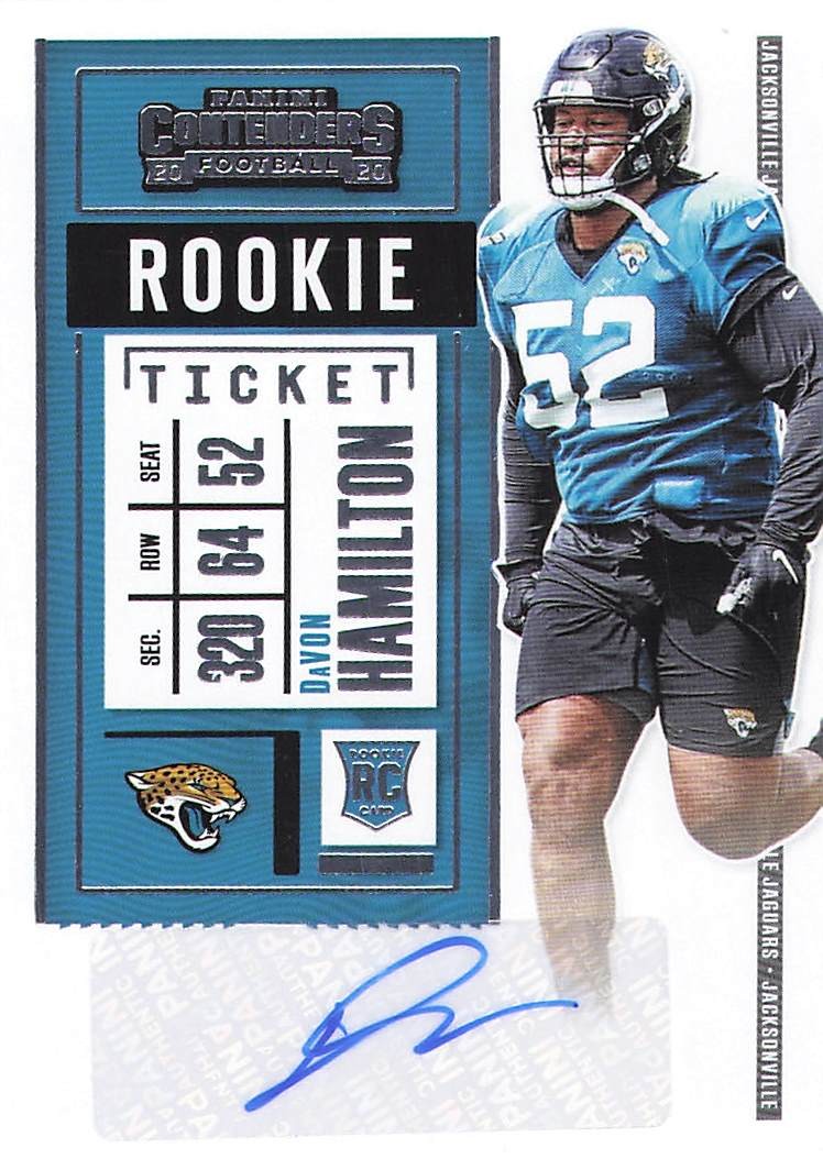 2020 Panini Contenders #247 Davon Hamilton