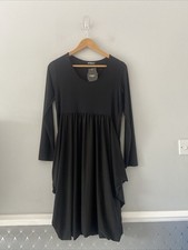 Flam Modes Paris Dress Black 14 Long Sleeve Knee Length 
