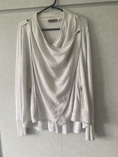 Mint Velvet Cardigan Size 10/12 Stone Colour, Fine Knit