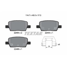 Satz Bremsbeläge Bremsklötze hinten für Cadillac CT6 XT5 | 909913