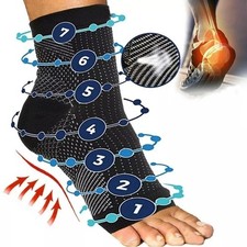 3X Compression Foot Sleeve Arch Support Socks Heel Pain Relief Plantar Fasciitis