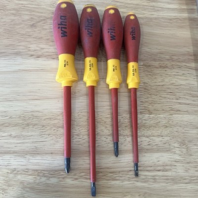 Wiha Insulated Cushion Grip Screwdriver Set 4pc Phillips Slotted 32090