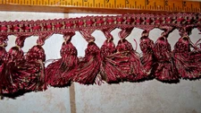 Tassel Fringe Trim Raspberry Sewing Upholstery
