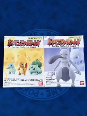 Pokemon Scale World Kanto Starters + Mewtwo Figure Sealed Japanese