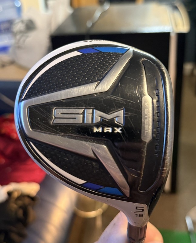 TaylorMade SIM Max 5 Wood RH Stiff Ventus Blue 6-S 18° Loft (No HC)