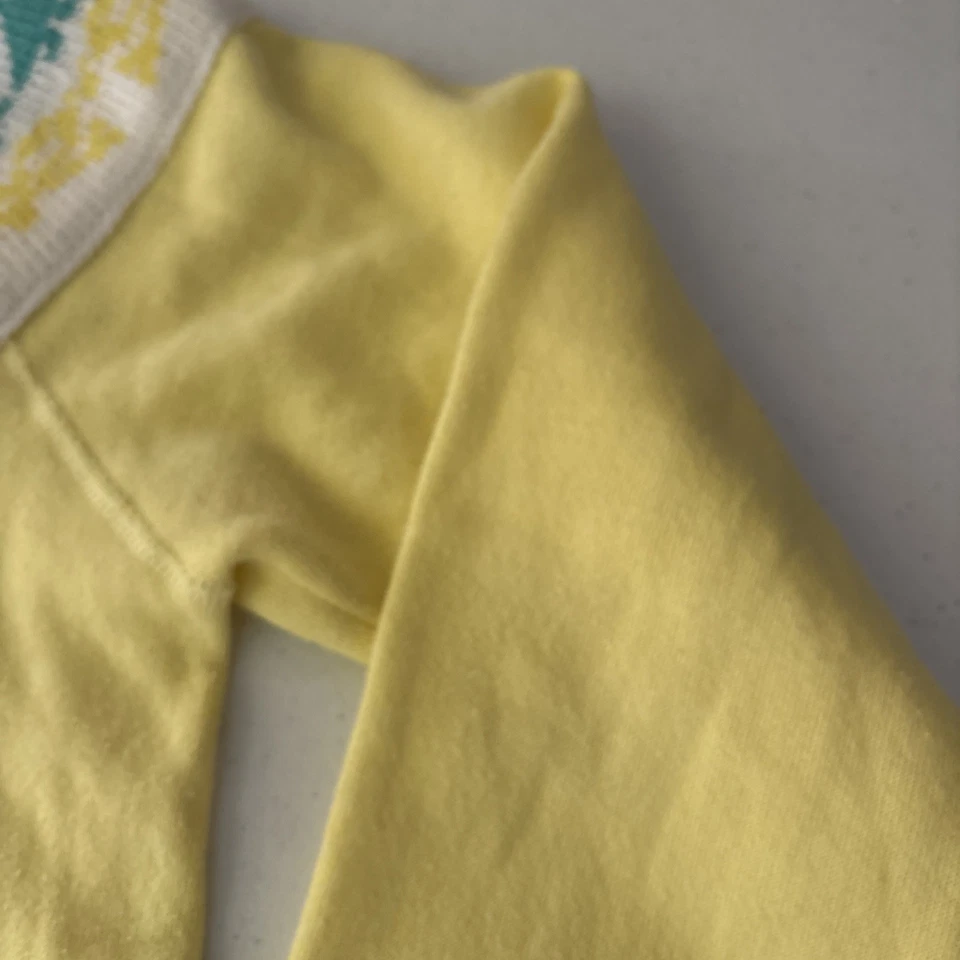 Sudadera suéter vintage Lee Sturdy Sweats años 80 juvenil mediana amarilla verde azulado Foto 4 de 4