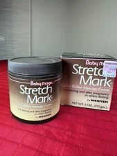 VTG OG Baby Magic Stretch Mark  Oil Cocoa Butter Creme 6oz Mennen Movie Prop