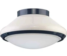 Progress Lighting Avec 12 in. 1-Light Pelagic Blue Coastal Flush Mount