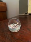 Small Millefiori Clear Glass 1.5” Paperweight Red Blue White — photo 4