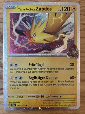 Pokémon Team Rockets Zapdos 070/182 Cosmos Holo Rare Promo Deutsch TCG 2025