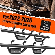 Drop Running Boards For 2022-2026 Toyota Tundra Crew Max Cab Nerf Bars Side Step Drop Running Boards For 2022-2026 Toyota Tundra Crew Max Cab Nerf Bars Side Step
