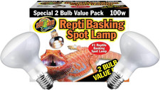 s Bundle with Zoomed Repti Basking Spot 100w Reptile Heat Lamp Value 2 Pack...