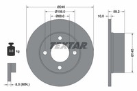 2Er-Set 2Er Set Bremsscheibe Textar 92026100 Audi 443615601 Seat 443615601