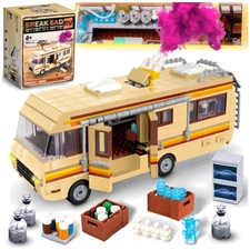 Creative Camper Van Building Blocks Set - 986 Interlocking Pieces for Ages 8+