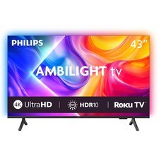 43 Inch 4K UHD TV 2160p DLED Ambilight Roku OS Philips 7875 Series Bezel-Less