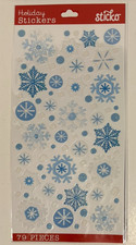 Sticko Christmas Holiday Stickers - Winter Snowflakes - New In Package