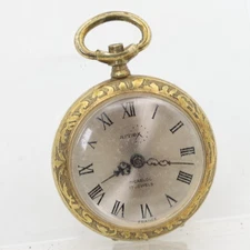 ARNEX 17j FRANCE POCKET WATCH 30.5mm RUNS FOR REPAIR (LG)