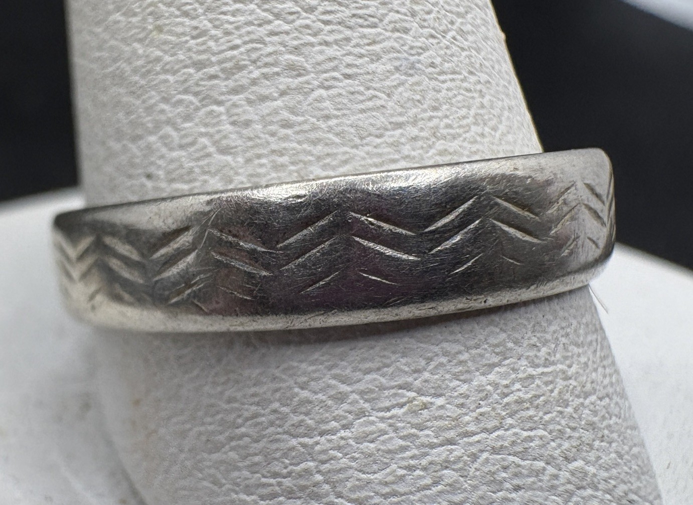 Handcrafted 925 ring With Unique Wave Pattern  Sz… - image 1
