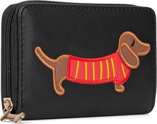 Womens Wallet Faux Leather Ladies Zip Purse RFID Card Coin Holder Italian Design