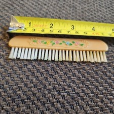 Vintage Celluloid 4.5" Hair Brush Flowers  Tagged 2/1952