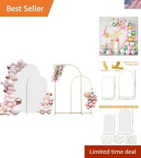 Versatile Metal Balloon Arch Stand - 7.2FT 6FT, Easy Setup for Elegant Events