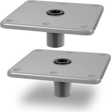 2Pcs Boat Seat Base Mount Boat Seat Pedestal Base 7" x 7", Boat Seat Base for 3