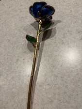 24k Gold Dipped Real Rose Blue