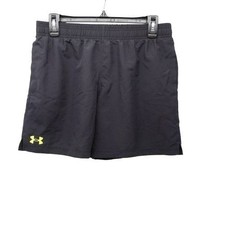 NEW Under Armour Boy's Tech Woven 2-in-1 Shorts Black Yellow Size XL Loose Fit