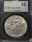 A 2016 Silver Eagle $1 • NGCX Mint State 10 • Modern Bullion Coin MS70 Grade