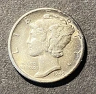1945-S Mercury  90%  Silver  10c- AU/BU - Full Split Bands