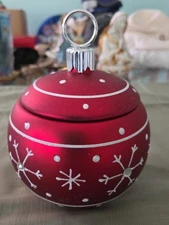  “A Gift From FTD” Ceramic Christmas Candy Jar & Lid