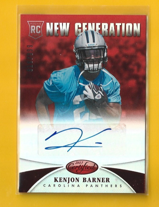 Kenjon Barner  2013 Panini Certified - # 250- New Generation- Auto RC - Carolina