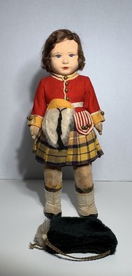Antique CHAD VALLEY ROYAL SCOTTS GUARD DOLL GLASS EYES
