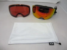 Oakley Flight Deck Prizm Spherical Ski Snow Goggle Torch Iridium w/ Rose Extra