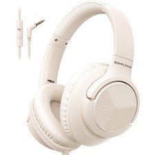 Headphones Wired with Microphone, Over Ear Foldable 3.5mm Plug in Headphones ...