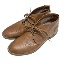 IZOD Men Dress Shoes 11M Brown Faux Leather Lace Up Casual Memory Foam Comfort