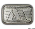 Vintage 1981 A-Mark USVI Ingot Co. 190S 1 oz .999 Fine Silver Stackable Bar